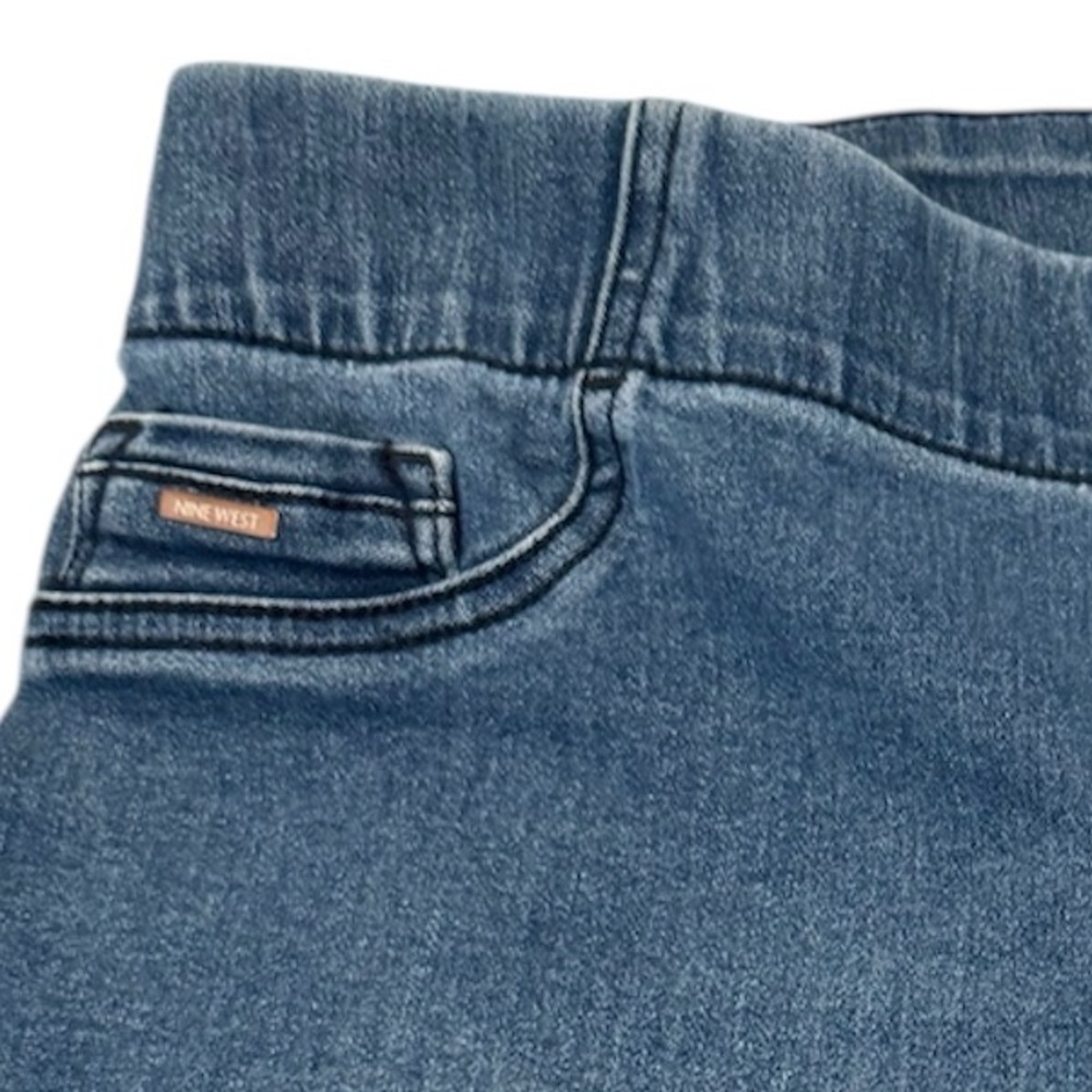 Nine West Jeans High Waist Pull On Crop Jeans 14 - Picture 8 of 10